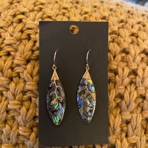 Sterling Silver Abalone Shell Earrings